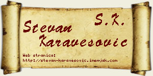 Stevan Karavesović vizit kartica